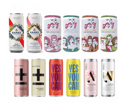 Award winning zero alcohol drinks in melbourne. Shop with confidence five star reviews.  Non-Alcoholic Rose Wine in a can: Amazing alcohol free alternative to help you drink less alcohol and enjoy life more. Party guilt-free with no hangovers enjoying non-alcoholic wine that tastes authentic. Best selling Non Alcoholic wine at High Vibes Drinks, the non alcoholic wine specialist in Melbourne. Best selling non-alcoholic drink pack. Best value mixed non-alcoholic drinks.