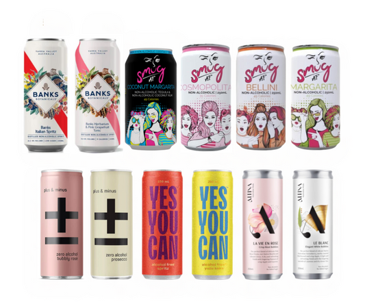 Award winning zero alcohol drinks in melbourne. Shop with confidence five star reviews. Non-Alcoholic Rose Wine in a can: Amazing alcohol free alternative to help you drink less alcohol and enjoy life more. Party guilt-free with no hangovers enjoying non-alcoholic wine that tastes authentic. Best selling Non Alcoholic wine at High Vibes Drinks, the non alcoholic wine specialist in Melbourne. Best selling non-alcoholic drink pack. Best value mixed non-alcoholic drinks.