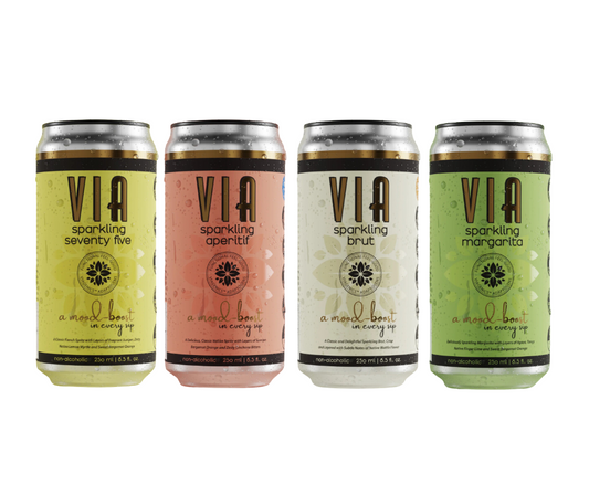 VIA Sparkling Mixed 4 Pack Non-Alcoholic Wine Cocktails