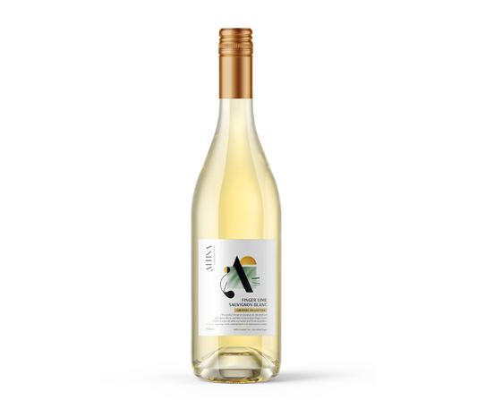 Altina Finger Lime Sauvignon Blanc Non-Alcoholic white Wine: A delightful and refreshing alternative with zero alcohol so you can drink less alcohol. Be sober curious and enjoy guilt-free celebrations with no hangovers. Best selling Non Alcoholic wine at High Vibes Drinks, the alcohol free specialist in Warrandyte, Melbourne.  Low sugar alcohol free wine. Vegan non alcoholic wine. Gluten free non-alcoholic wine. Altina Wines, Altina Drinks. Altina Finger Lime Sauvignon Blanc Non-Alcoholic 